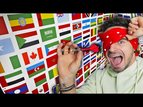 Throwing a Dart at World Flags and Traveling Where it Lands