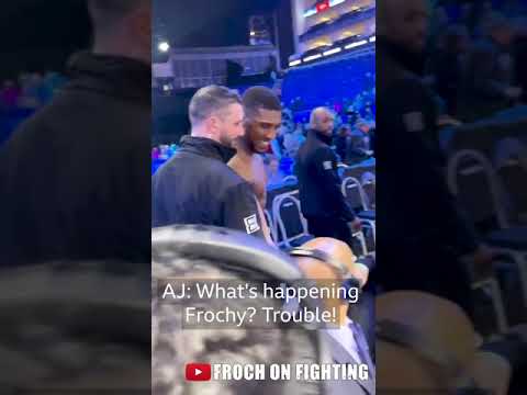 Anthony Joshua and Carl Froch bump into each other 👀