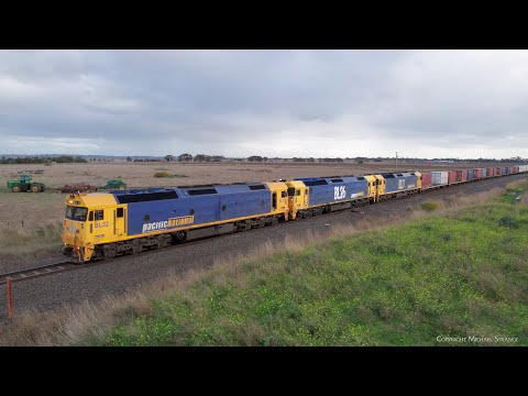 7902V Pacific National Mildura Container Train At Batesford (9/6/2023) - PoathTV Australian Railways