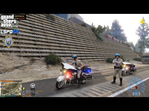 GTA V - LSPDFR 0.4.9🚔 - SAHP/CHP - Motorcycle Highway Patrol - Attempted Escape Custody - 4K