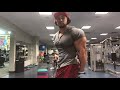 Chest workout and posing