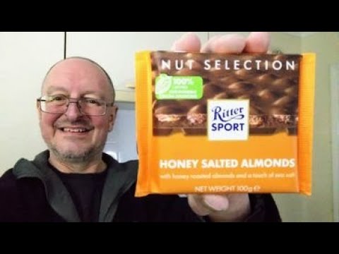 Ritter Sport Honey Salted Almonds Milk Chocolate ~ Food Review
