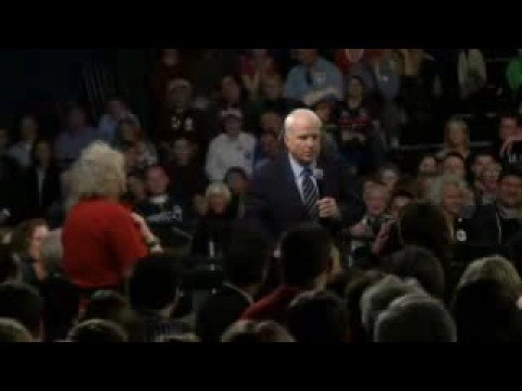 Lady: "Obama is an ARAB!" McCain: "shut up and sit down"
