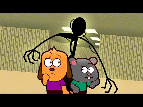 Dogo e Ratch nas Backrooms | Desenho animado em português