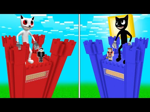 CARTOON CAT KULE VS KÖTÜ İKİZ KULE! ⚔️ - Minecraft