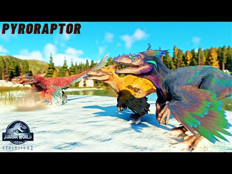 PYRORAPTOR SQUAD vs ALL CARNIVORES | SNOW MOD ❄️| IN THE OREGON | Jurassic World Evolution 2