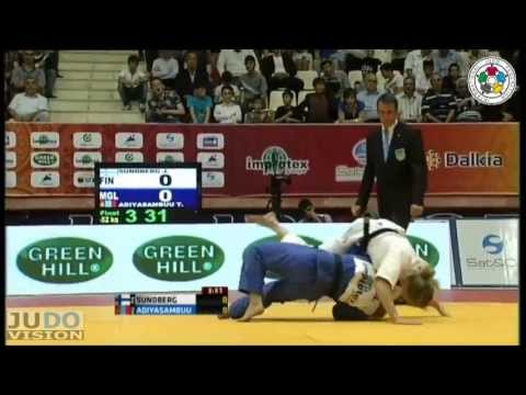 Judo Grand Slam Baku 2013: Jaana SUNDBERG (FIN) - Tsolmon ADIYASAMBUU (MGL) Final [-52kg]