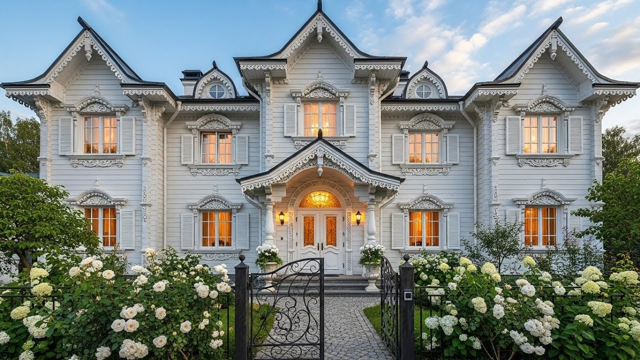 🏰 Stunning White Victorian Luxury Mansion | Fairytale Dream Home Tour 2025