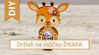Papierový držiak na vajíčko Žirafa 12,7x15,8cm, 1 ks