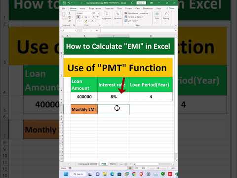 PMT Function in Excel.