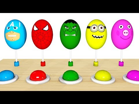 Color for Children to Learn w Spiderman Cartoon - Superheroes for Babies Cars Learning Video