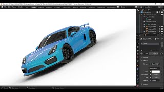 Porsche Cayman GT4 in Blender with Armatures | Free Addons 3D Model