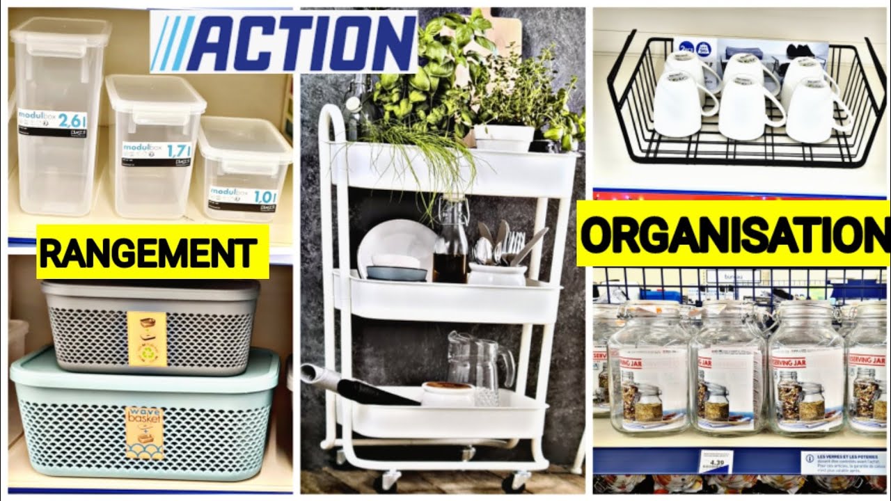 ACTION💥ORGANISATION CUISINES PLACARD CELLIER BOÎTE DE RANGEMENT PANIER #ORGANISATION #PANIER #ACTION