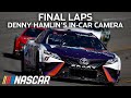 Denny Hamlin's in-car from his race winning final laps at Richmond + Burnout | NASCAR