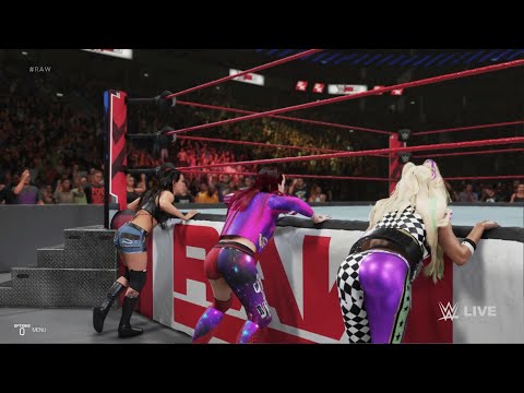 WWE 2K19 - Liv Morgan with The Riott Squad VS Brie Bella with Nikki Bella