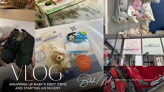 VLOG : WRAPPING UP BABY'S FIRST ITEMS | GETTING STARTED WITH THE NURSERY | SOUTH AFRICAN YOUTUBER