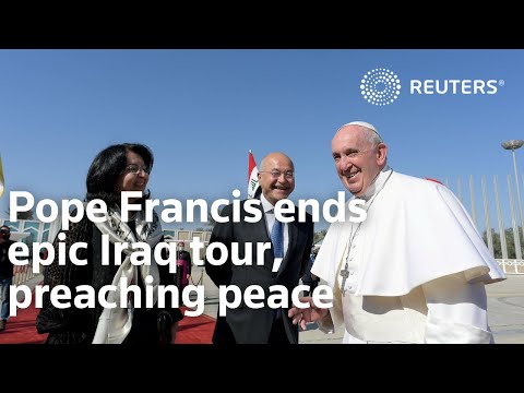 教皇方濟各結束史詩般的伊拉克之行，宣揚和平理念 (Pope Francis ends epic Iraq tour, preaching peace)