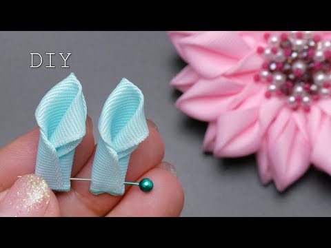 Amazing ribbon flower work Simple Way DIY