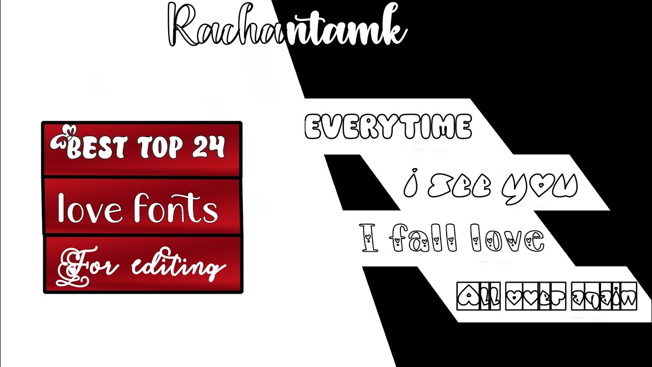 FREE top 24 Best Love Fonts for video Editing ❤️ | Top Romantic Fonts 2026