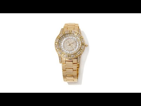Victoria Wieck "Glam" Crystal Baguette Dial Watch