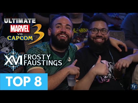 Frosty Faustings XVI 2024 UMvC3 Top 8 (Hsien-Ko Strider Sentinel Chris Deadpool) Marvel Tourney