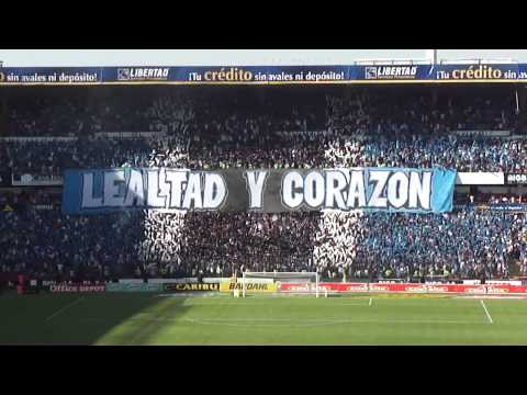 "Barra Resistencia Albiazul Lealtad y Corazon  Gallos Blancos de Querétaro." Barra: La Resistencia Albiazul &bull; Club: Querétaro