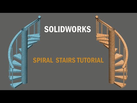 Cad Tutorials - SOLIDWORKS SPIRAL STAIRS TUTORIAL