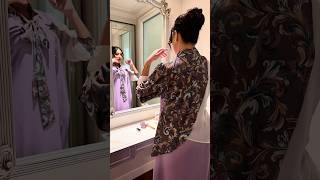 جلابية ليلكية مع سكارف – شك يدوي