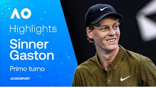 SINNER, il primo turno è superato: Gaston si ritira al 3° set | HIGHLIGHTS | AUSTRALIAN OPEN 2026