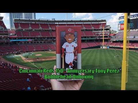 Cincinnati Reds 150th Anniversary Tony Perez Bobblehead Unboxing