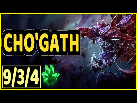 CHO'GATH VS GWEN - 9/3/4 KDA TOP GAMEPLAY