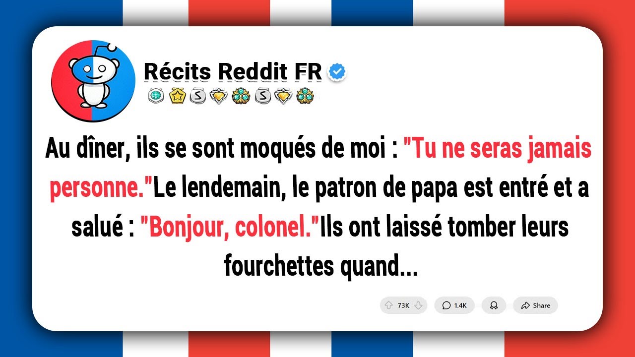 Au dîner de famille, ils ont dit que je n’étais rien, puis le patron de papa m’a appelée "Madame"...