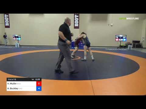 2018 Marine Corps US Open/UWW Junior Greco Roman 77 Rnd Of 16 - Hunter Mullin (WCWC) Vs. Andrew Bu