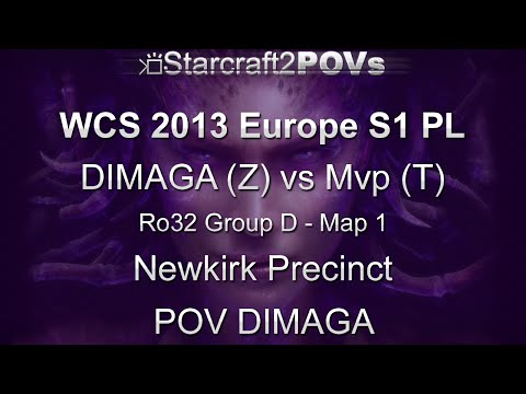 SC2 HotS - WCS 2013 EU S1 PL - DIMAGA vs Mvp - Ro32 Group D - Map 1 - Newkirk Precinct - DIMAGA