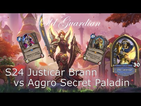 Hearthstone S24 Justicar Brann Midrange Paladin vs Aggro Secret Paladin - Playing defense