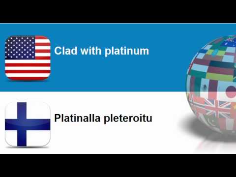 Learn Finnish vocabulary #Topic = Clad with gold