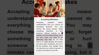 Accepting Mistakes #shorts