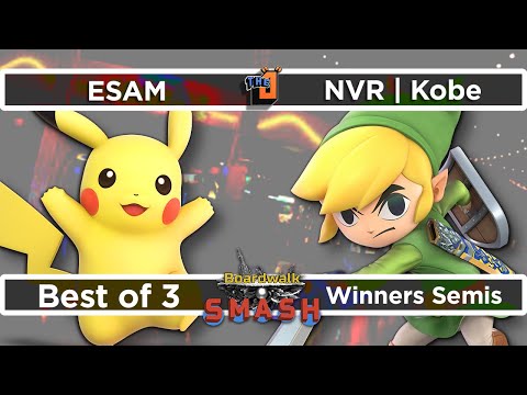 ESAM (Pikachu) vs NVR | Kobe (Toon Link) Winners Semi - Boardwalk Smash #37 - SSBU