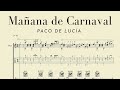 "Mañana de Carnaval score" version Paco de Lucía & Ramón de Algeciras (1967)