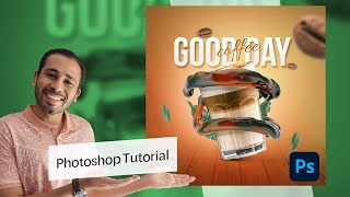 coffee social media design | photoshop tutorial
