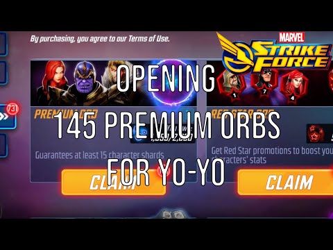 Opening 145 Premium Orbs Hoping to Get Yo-yo - Marvel Strike Force