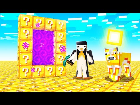 Minecraft BUT The Entire World Is LUCKY BLOCKS
