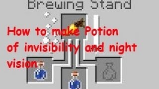 Minecraft 1.10.2 How to make potion of invisibility and night vision