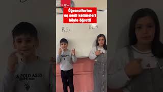 Bitlis'te bir öğretmen öğrencilerine eş sesli kelimeleri böyle öğretti