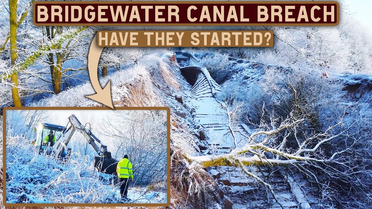 BRIDGEWATER CANAL BREACH Has Work Started on The Cofferdam?