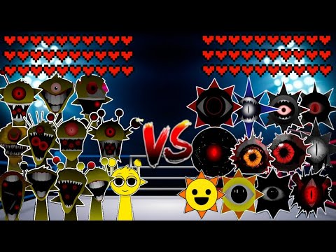 Simon Sprunki Monster Evolution vs Mr Sun Monster Evolution! Meme battle 