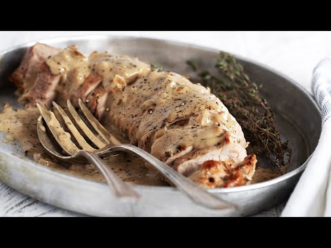 Pork Tenderloin with Peppercorn Gravy Recipe