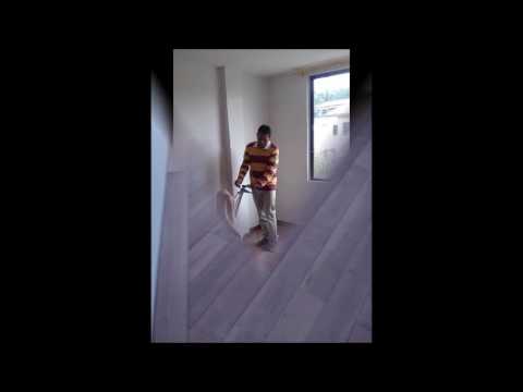 Instalacion De Piso De Madera Piso Flotante Pulida Sin Polvo - en