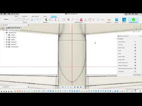 How to 3D Print an Aircraft - Rutan Quickie - Episode 5 - Rudder an Tailwheel  - Fusion 360 Tutorial