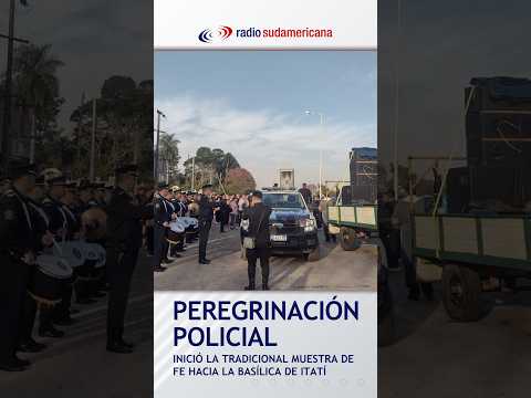 🙏 👮‍♂️ #Ahora | Muestra de fe: Partió la Peregrinación de la Policía de Corrientes hacia Itatí